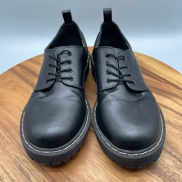 Torrid Shoes Womens Size WW Black Oxford Chunky Lug Gothic